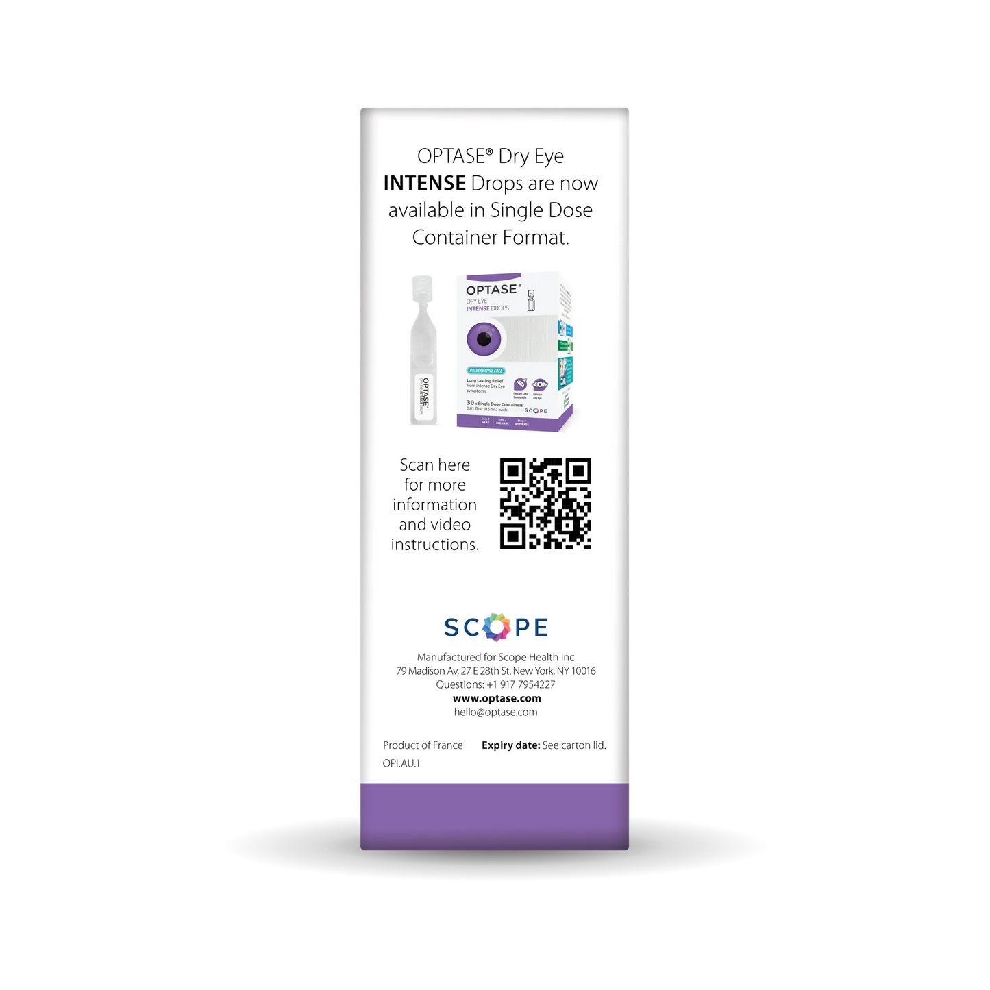 OPTASE® Single Dose Dry Eye Relief Intense Drops