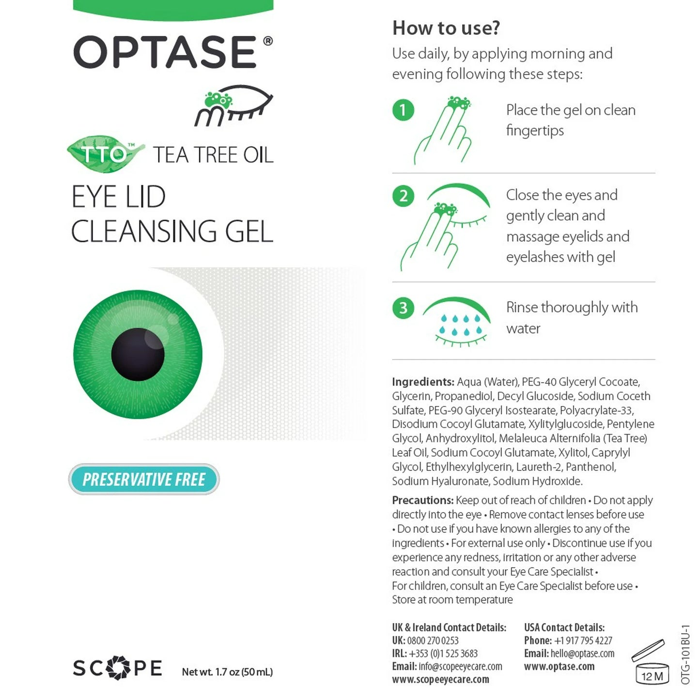 OPTASE® TTO Eyelid Cleansing Gel